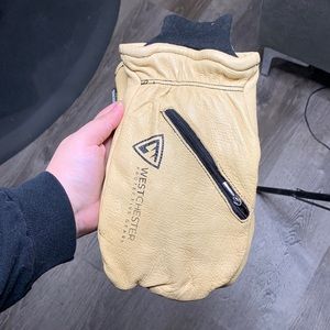 Yellow thermal gloves for men size L